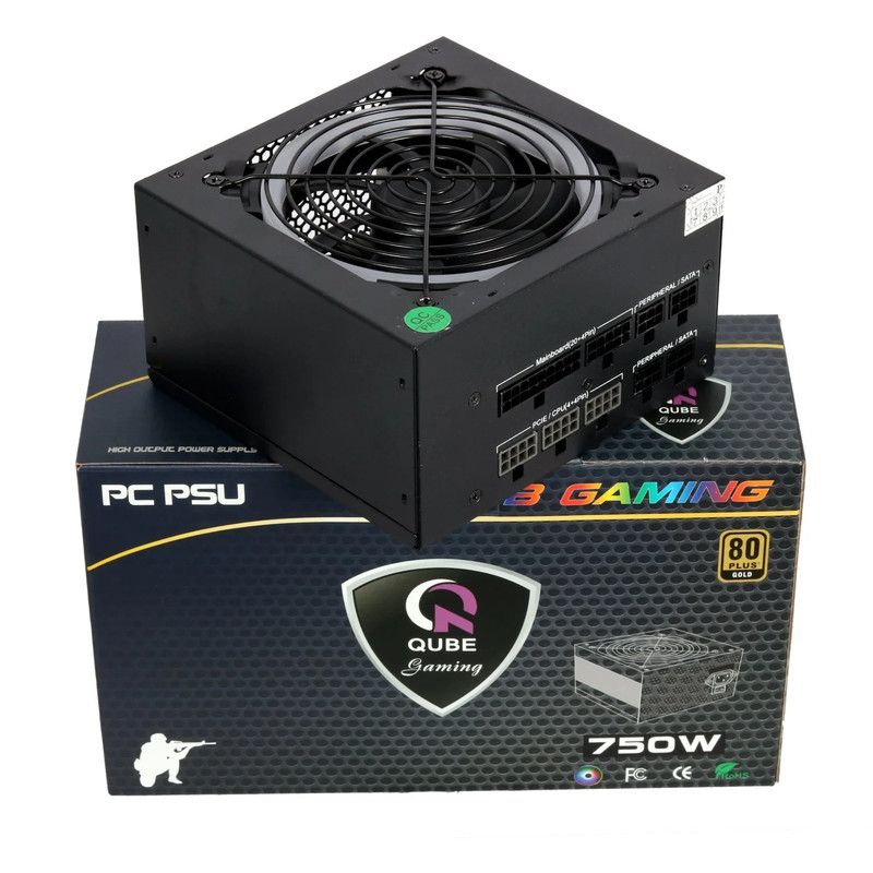 Qube Gaming 750W 80+ Gold Fully-Modular Power Supply QBLA2104G007 - مزود الطاقة